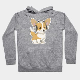 Corgi Headphones Hoodie